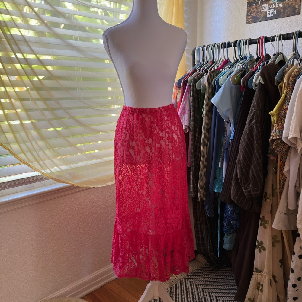 Pink Lace Skirt